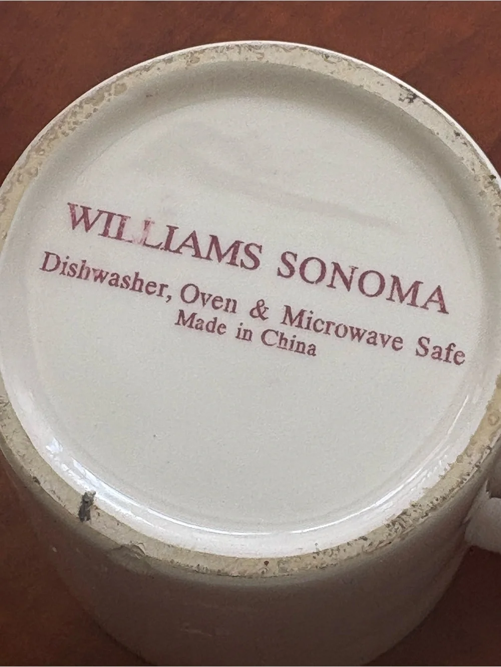 William Sonoma Cream Colored Ceramic Coffee Mug - Set of 2